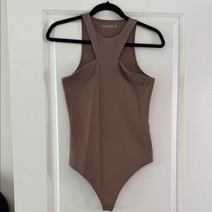 Abercrombie & Fitch Neutral Brown Scoop Neck Tank